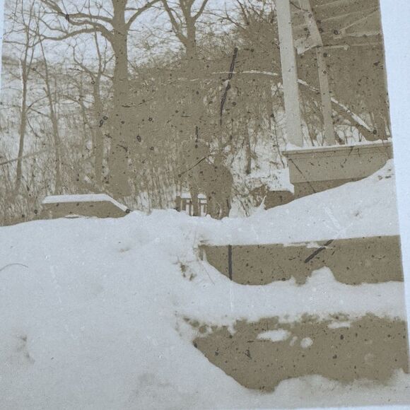 Vintage Photos Lot Antique Original Nature People Places Architecture Snow Dog - Picture 8 of 12